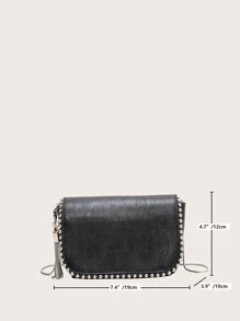 Tối giản Trang trí khảm nạm Đập nhẹ Túi Vuông , Retro Mới chất liệu da PU Túi đeo vai , NỮ Túi đeo chéo Túi đeo vai Thời trang Túi xách Túi đeo chéo Ba lô , Nữ Khóa Túi chéo cơ thể Nhỏ bé Hình vuông Đập nhẹ Túi xách Trở lại Đến Đồ dùng học tập Túi tote Trường học Qủa tặng - màu đen - Xem 3