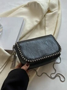 Tối giản Trang trí khảm nạm Đập nhẹ Túi Vuông , Retro Mới chất liệu da PU Túi đeo vai , NỮ Túi đeo chéo Túi đeo vai Thời trang Túi xách Túi đeo chéo Ba lô , Nữ Khóa Túi chéo cơ thể Nhỏ bé Hình vuông Đập nhẹ Túi xách Trở lại Đến Đồ dùng học tập Túi tote Trường học Qủa tặng - màu đen - Xem 7