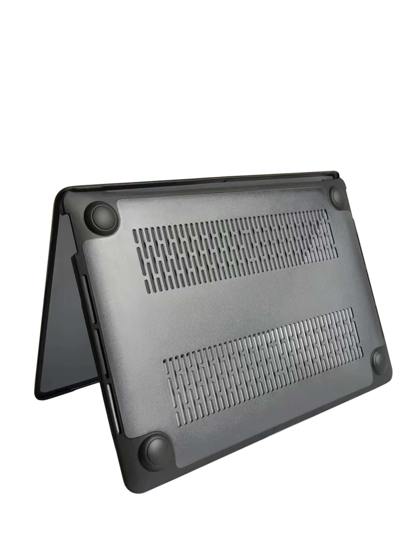 1 Pieza Funda De Laptop Mate De 13 Pulgadas Con Borde Negro Y Borde De Goma Suave Negro Translúcido - Negro - Ver 1