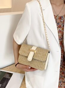 Túi Crossbody Nữ Khóa Kỳ nghỉ - Màu Khaki - Xem 4