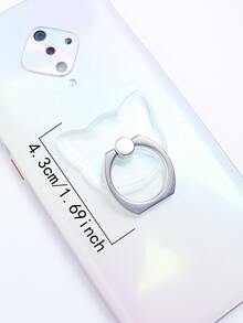 1pc Clear Phone Ring Holder - White - View 3