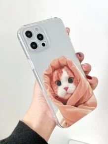 貓印花透明手機殼 - 彩色 - 查看 2