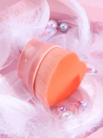 1支心形粉底刷，粉底刷，遮瑕刷，腮红刷，修容刷，腮红刷，古铜粉刷，散粉刷，粉底刷，腮红刷