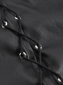 SHEIN ICON Plus Size Summer Cross Strap Tank Top, Women Sexy Top - Black - View 3