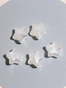 5 piezas/set Cuenta DIY con diseño de estrella - Blanco - Ver 1