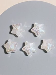5 piezas/set Cuenta DIY con diseño de estrella - Blanco - Ver 2