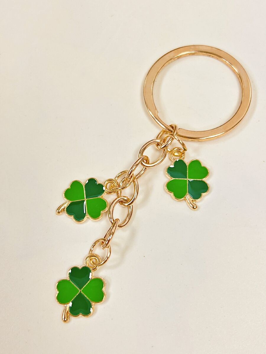Llavero trébol de cuatro hojas accesorio - Multicolor - Ver 1
