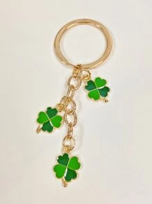 Llavero trébol de cuatro hojas accesorio - Multicolor - Ver 2