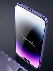 1 Stück lila stoßfester Handyhülle mit Linsen-Schutz, elektrolysierter transparenter Handyhülle mit staubdichtem Netz, kompatibel mit Apple iPhone 16 Pro/16 Pro Max/16 Plus/16/15 Pro/15 Pro Max/15 Plus/15/14 Pro/14 Pro Max/14 Plus/14/13 Pro/13 Pro Max/13/12 Pro/12 Pro Max/12/11 Pro Max/11/11 Pro/XS Max/XR/XS/X