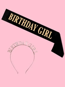 1 Bộ Vải Tất & Đảng Tóc Vòng, hiện Đại Chữ Đồ Họa Nghi Lễ Dây Đeo Vai & Đảng Tóc Vòng Bộ Cho Gia Đình - Xem 1