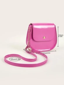 Túi đeo chéo trẻ em màu trơn Chuỗi - Màu Hồng Tươi - Xem 5