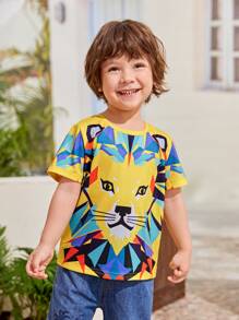 SHEIN Tops con trai lớn Hoạt hình Giải trí - Nhiều màu - Xem 1