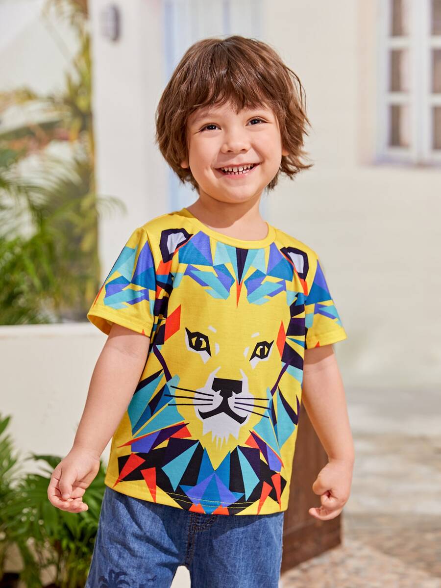 SHEIN Tops con trai lớn Hoạt hình Giải trí - Nhiều màu - Xem 1