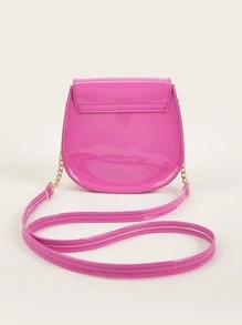 Túi đeo chéo trẻ em màu trơn Chuỗi - Màu Hồng Tươi - Xem 6
