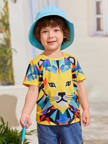 SHEIN Tops con trai lớn Hoạt hình Giải trí - Nhiều màu - Xem 4