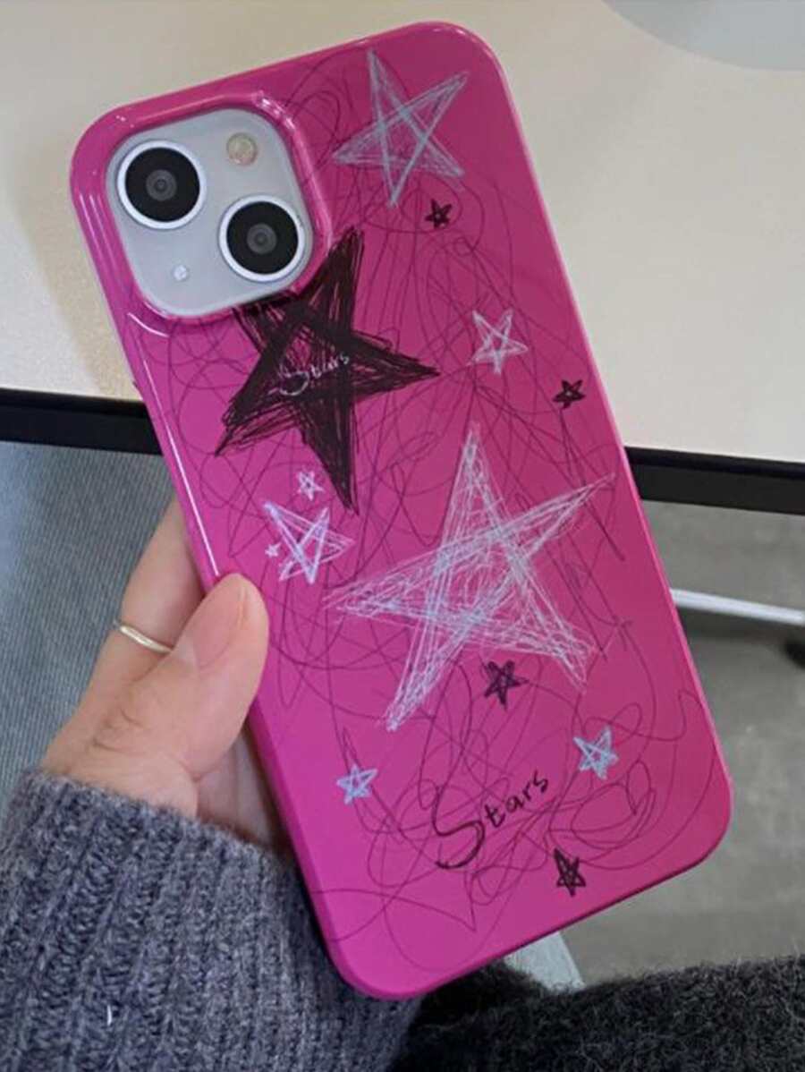 Star Pattern Phone Case Compatible With iPhone15/15Plus/15Pro/15Promax - Multicolor - View 1