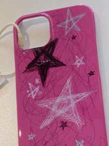 Star Pattern Phone Case Compatible With iPhone15/15Plus/15Pro/15Promax - Multicolor - View 3