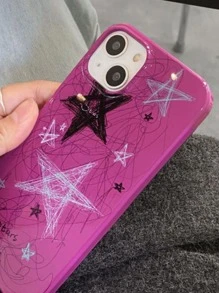 Star Pattern Phone Case Compatible With iPhone15/15Plus/15Pro/15Promax - Multicolor - View 5