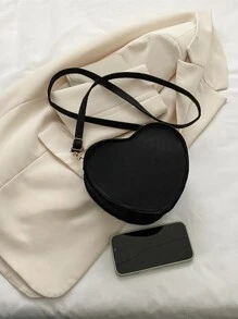 Borsa divertente mini con design cuore - nero - Visualizzare 5