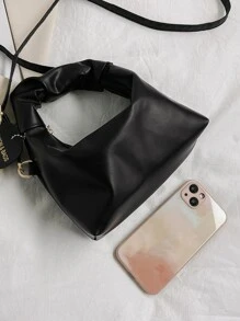 極簡雲朵包帶零錢包 - 黑色 - 查看 7