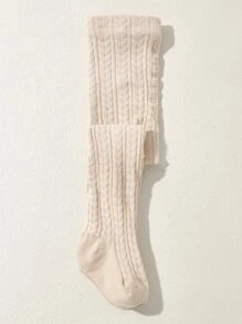 1 quần legging vải jersey trơn cho bé - Màu Khaki - Xem 3