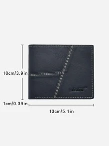 SHABILI 男士字母壓紋短皮夾 - 黑色 - 查看 3