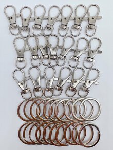 20 Cái/bộ Thường Ngày Tôm Hùm Khóa & 20 Cái/bộ Tự Làm Nhảy Vòng Cho Nữ Cho Tự Làm Trang Sức Làm - Ancient Silver - Xem 2