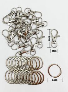 20 Cái/bộ Thường Ngày Tôm Hùm Khóa & 20 Cái/bộ Tự Làm Nhảy Vòng Cho Nữ Cho Tự Làm Trang Sức Làm - Ancient Silver - Xem 3