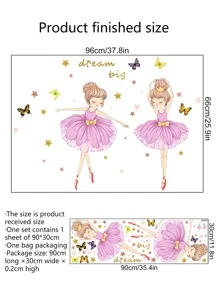 1pc Figure Graphic Wall Sticker - Multicolor - View 5