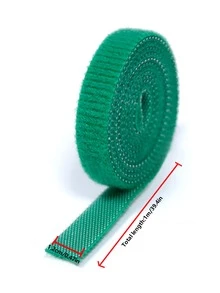 1 Lazo de fijación de línea de datos de nailon, organizador de enchufe verde minimalista para el hogar - Verde - Ver 2