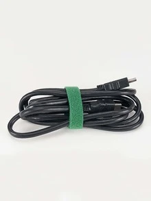 1 Lazo de fijación de línea de datos de nailon, organizador de enchufe verde minimalista para el hogar - Verde - Ver 3