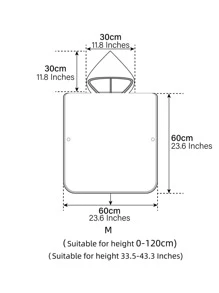 1pc Kids Microfiber Bath Towel, Abstract Koala Pattern Hooded Bath Beach Towel For Beach - Multicolor - View 6