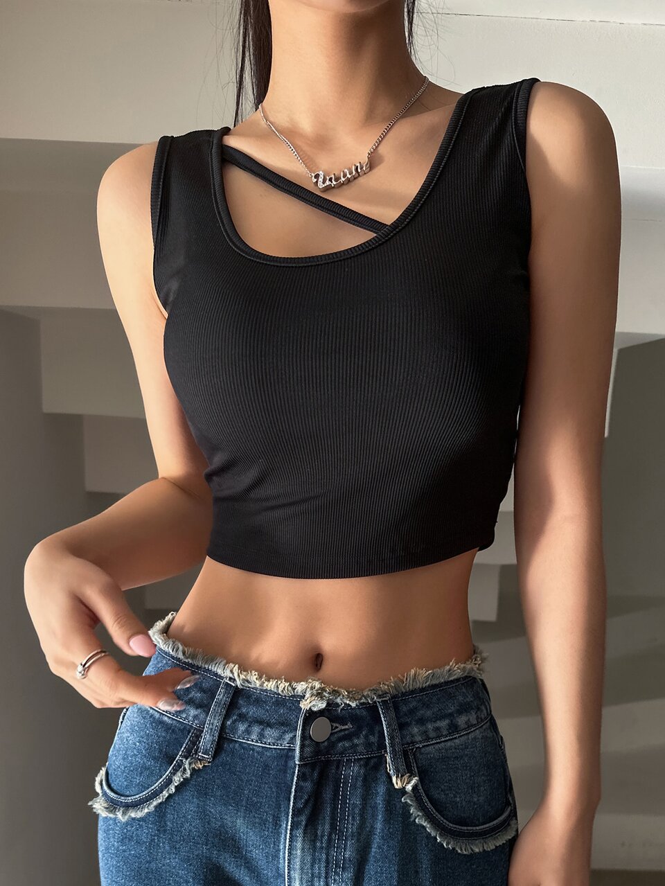 Solid Crop Tank Top