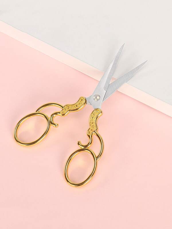 1pc Iron Alloy Sewing Scissor, Minimalist Mini Sewing Scissor For Home
