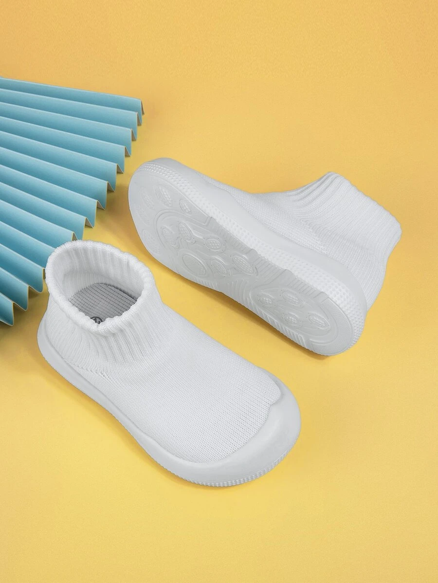 男孩短襪鞋打結運動鞋白色