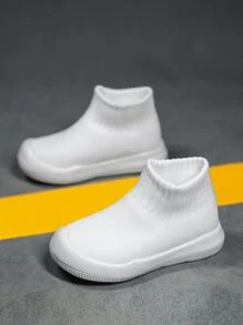 男孩短襪鞋打結運動鞋白色