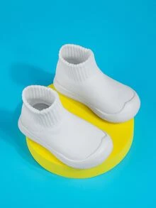 男孩短襪鞋打結運動鞋白色