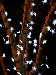 1入組20/30/50/100顆led 5/6.5/7/12米太陽能星星串燈,適用於戶外露營、別墅、陽台裝飾草坪、花園、廣場和四季 - 白色 - 查看 5