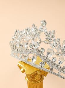 水鑽裝飾新娘髮箍 - 銀色 - 查看 3