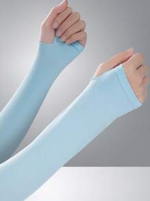 1 Cặp Áo Băng Nữ Dùng Dự Tiệc, Chống Nắng Và Đuổi Muỗi - Màu xanh lam - Xem 2