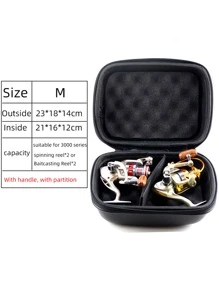 1pc Litchi Embossed Fishing Bag - Black - View 7