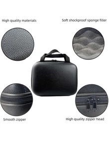 1pc Litchi Embossed Fishing Bag - Black - View 8