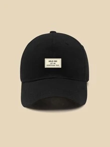 Mũ bóng chày đồ họa khẩu hiệu - màu đen - Xem 1