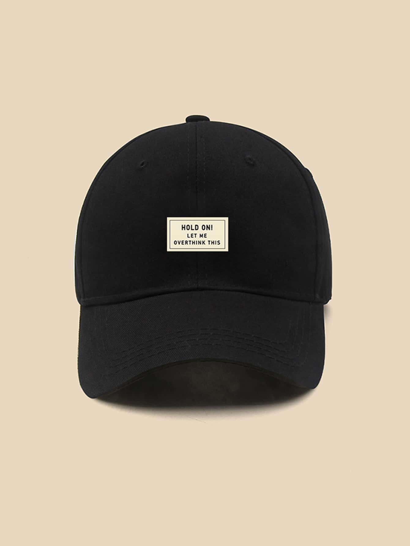 Mũ bóng chày đồ họa khẩu hiệu - màu đen - Xem 1