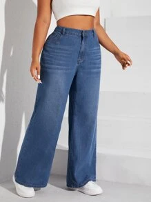 Flexra Jeans de pierna ancha - Azul lavado medio - Ver 3