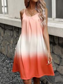 SHEIN VCAY Ombre Cami Dress - Multicolor - View 6