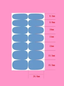 12 hojas de calcomanías de uñas lisas y 2 limas de uñas, calcomanías de uñas para hacer usted mismo