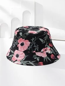 Floral Print Bucket Hat - Multicolor - View 2