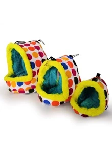 1隻鸚鵡、倉鼠、龍貓和松鼠巢，適合小動物，保暖 - 彩色 - 查看 7