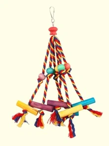 1入組珠子裝飾小鳥玩具 - 彩色 - 查看 2